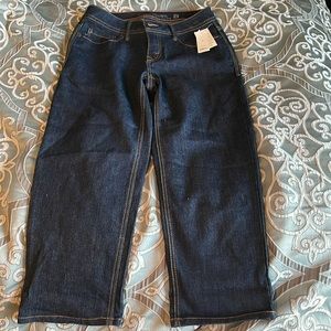 NWT faded glory dark wash cropped jeans